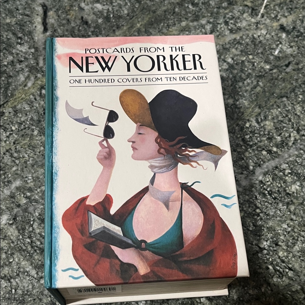 Postcards from The New Yorker Hardcover Book - White/Teal/Cream